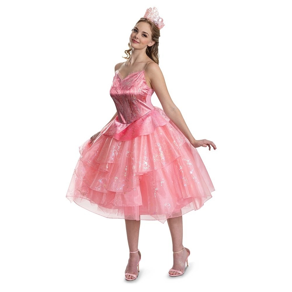 Disguise Wicked Glinda Deluxe Adult Costume Dress Pink Women Small 4-6 New